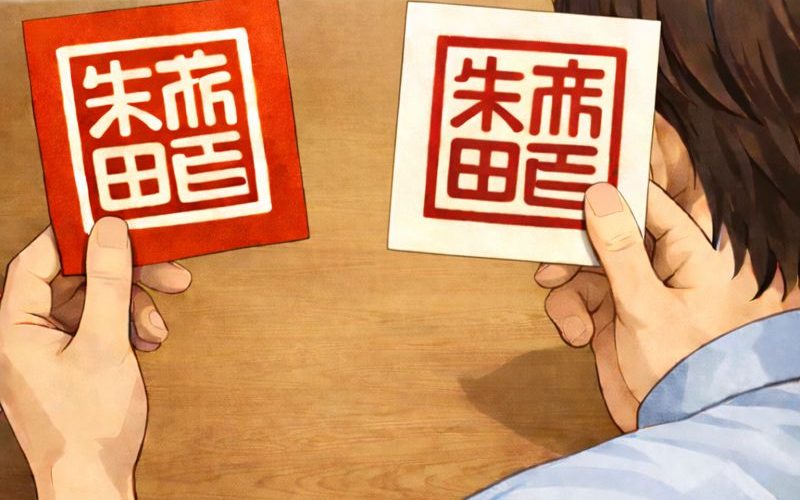 印鑑の朱文と白文ってなに？